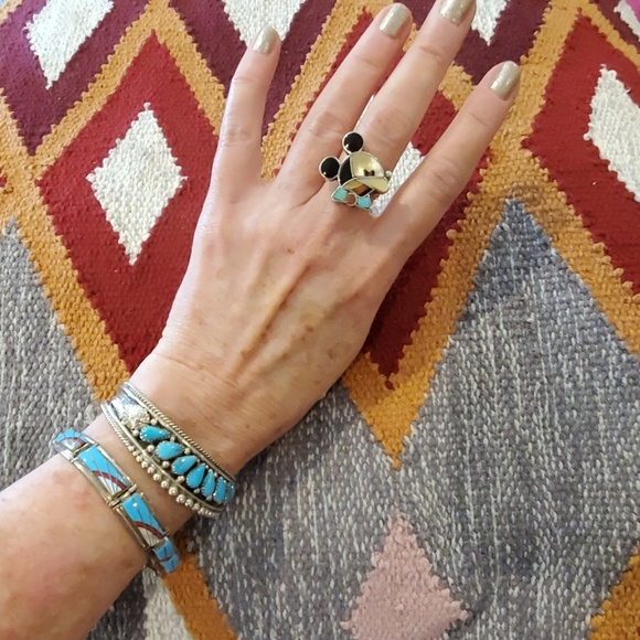 🛑SOLD🛑Vintage Zuni Sterling Mickey Mouse Ring - Picture 5 of 7